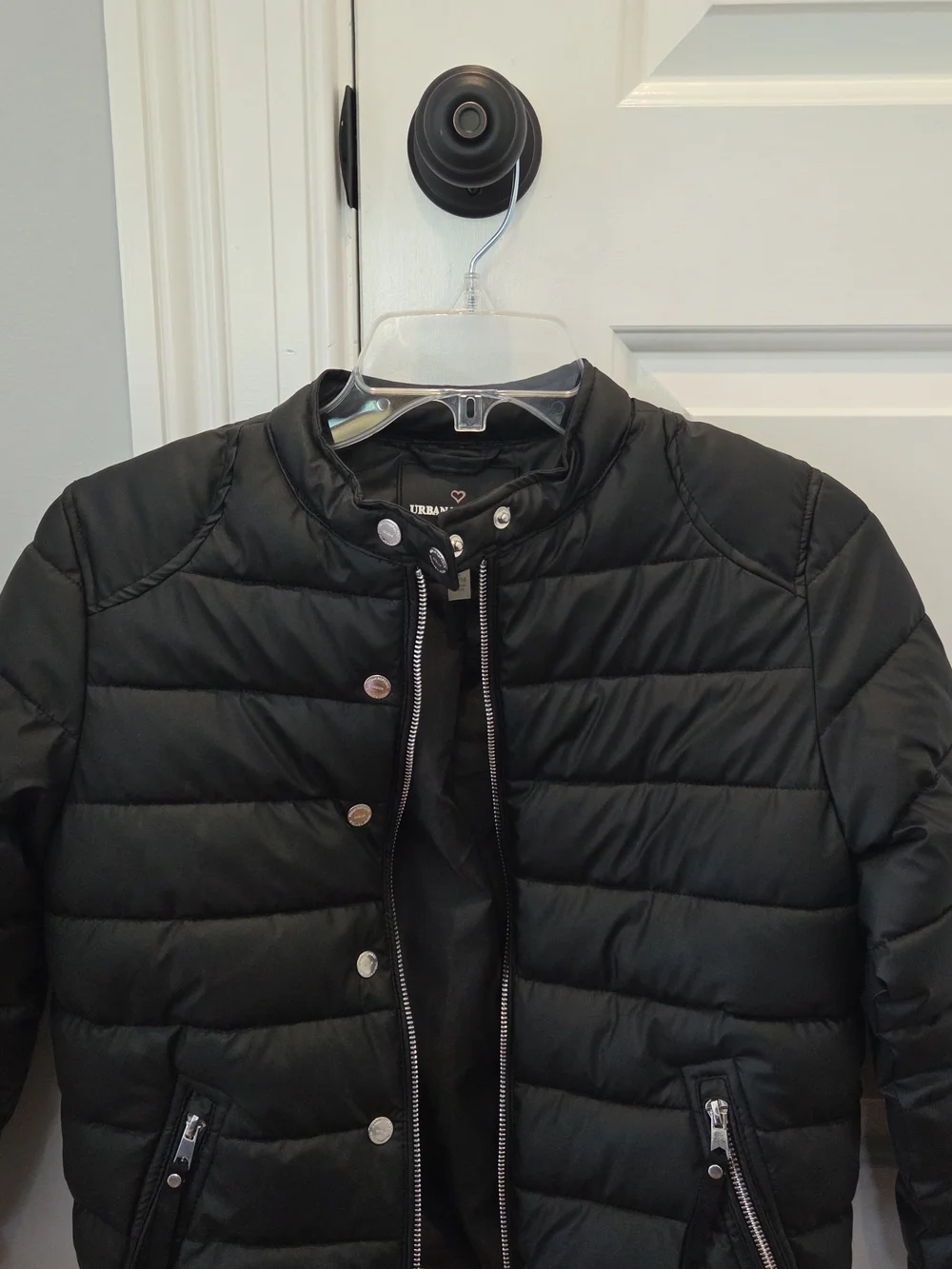 Black Quilted Kids Puffer Jacket